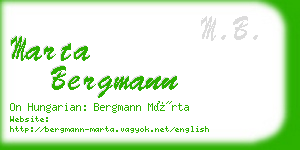 marta bergmann business card